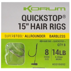 Korum Quickstop 15" Hair Rigs -Aanbevolen Winkels Voor Visbenodigdheden Korum Quickstop 15 Hair Rigs1