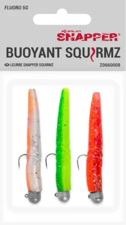 Korum Snapper Floatex Squirmz 7,5cm (5g) Size 1 (3 Stuks)