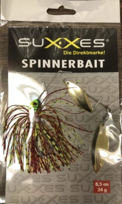 Suxxes Spinnerbait 8,5cm 24g -Aanbevolen Winkels Voor Visbenodigdheden Suxxes Spinnerbait rood geel scaled 1